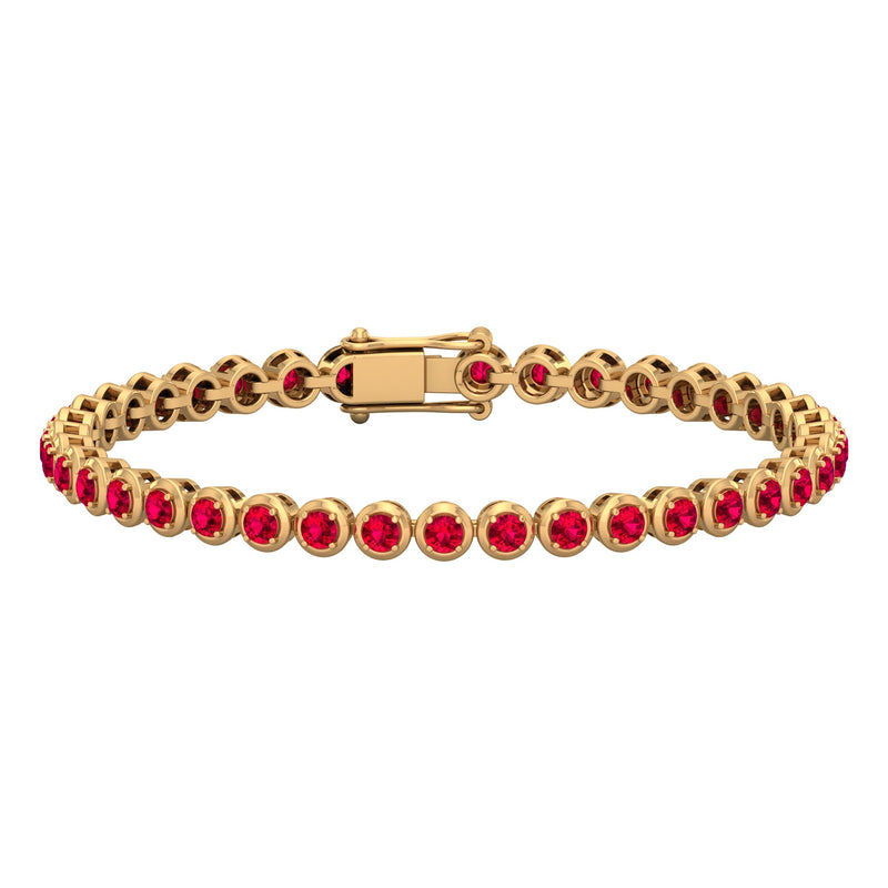 Lab-Created Ruby Tennis Bracelet