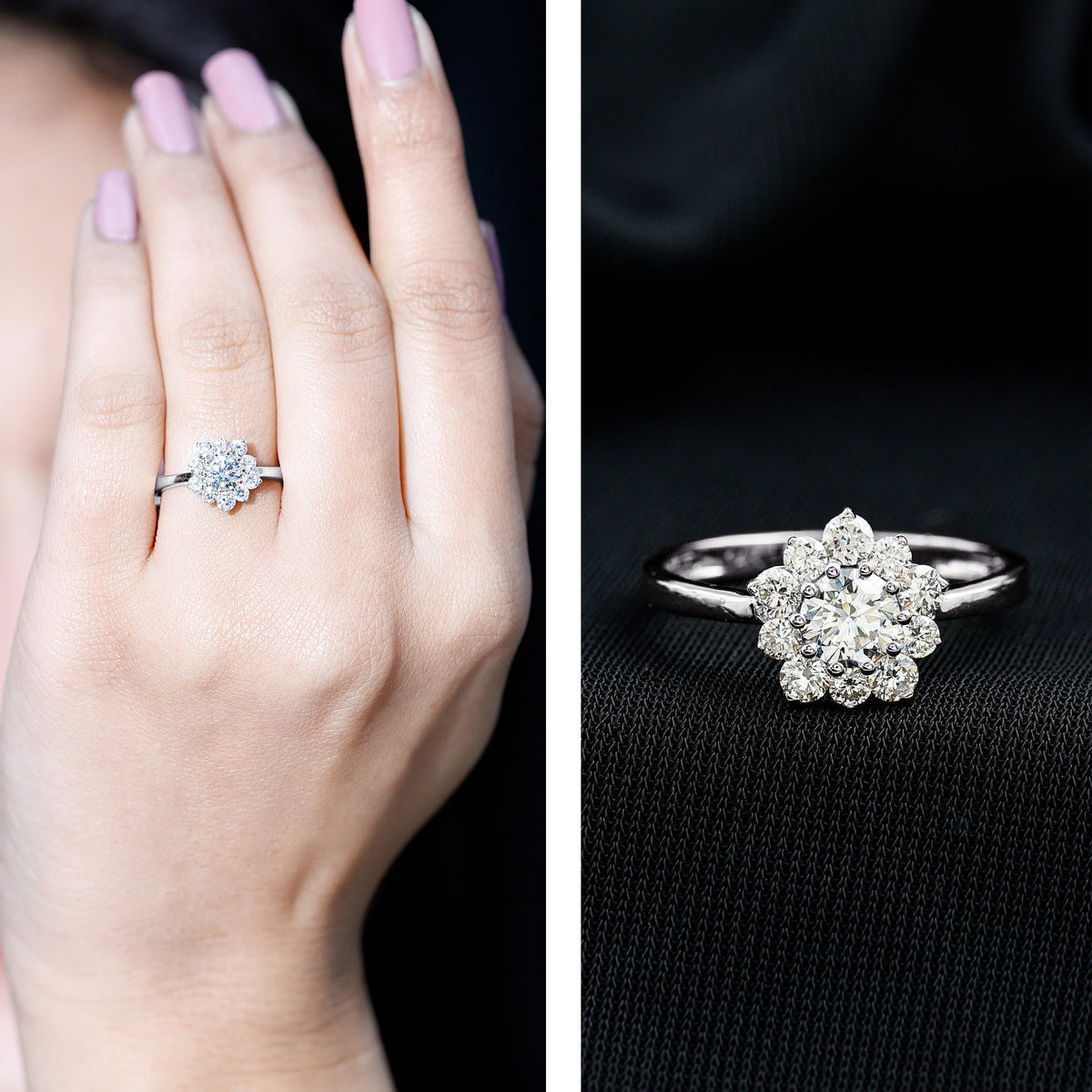 Lab-Grown Diamond Nature Engagement Ring