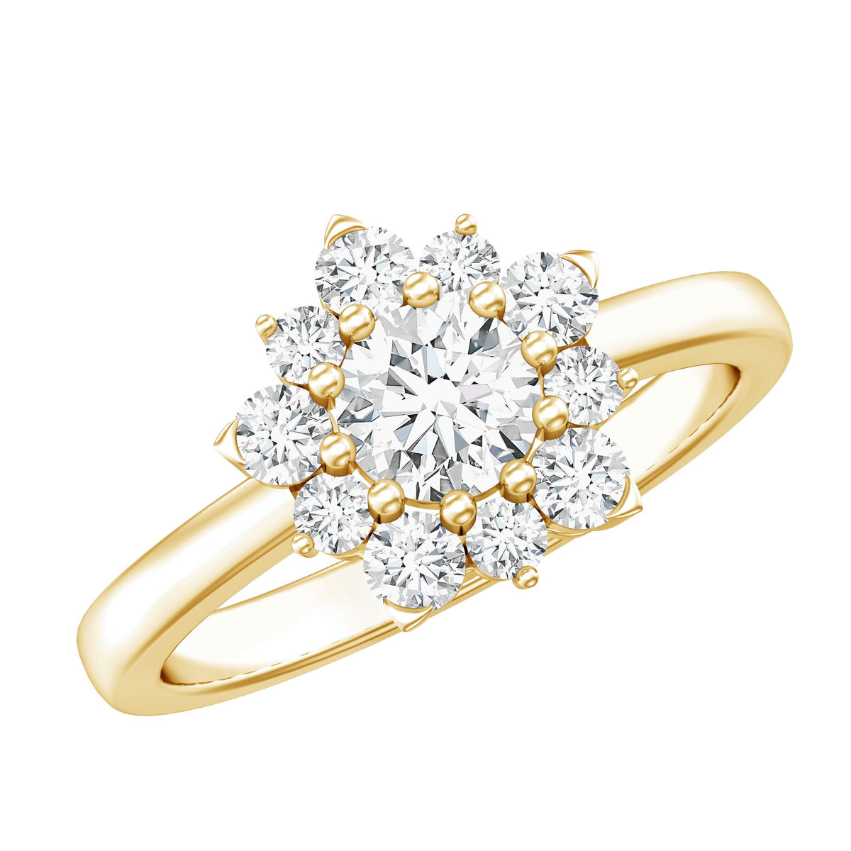 Lab-Grown Diamond Nature Engagement Ring