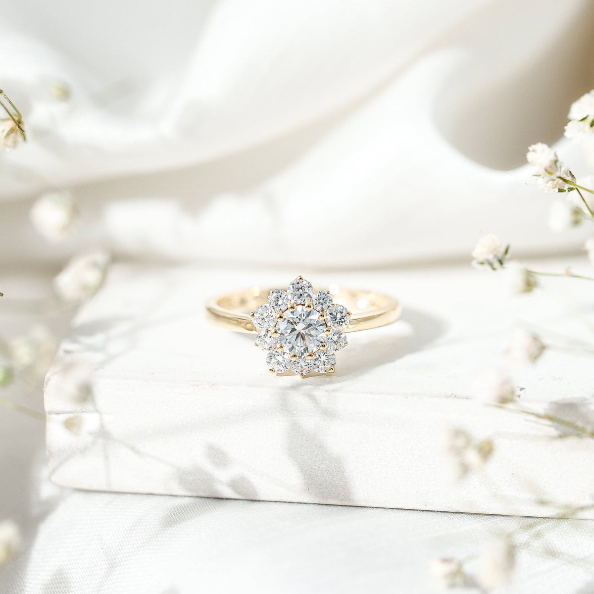 Lab-Grown Diamond Nature Engagement Ring