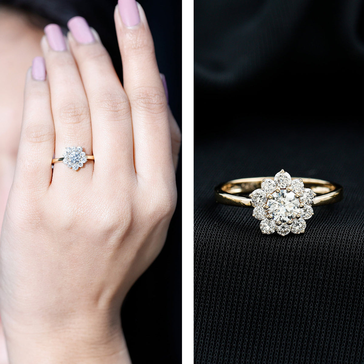 Lab-Grown Diamond Nature Engagement Ring