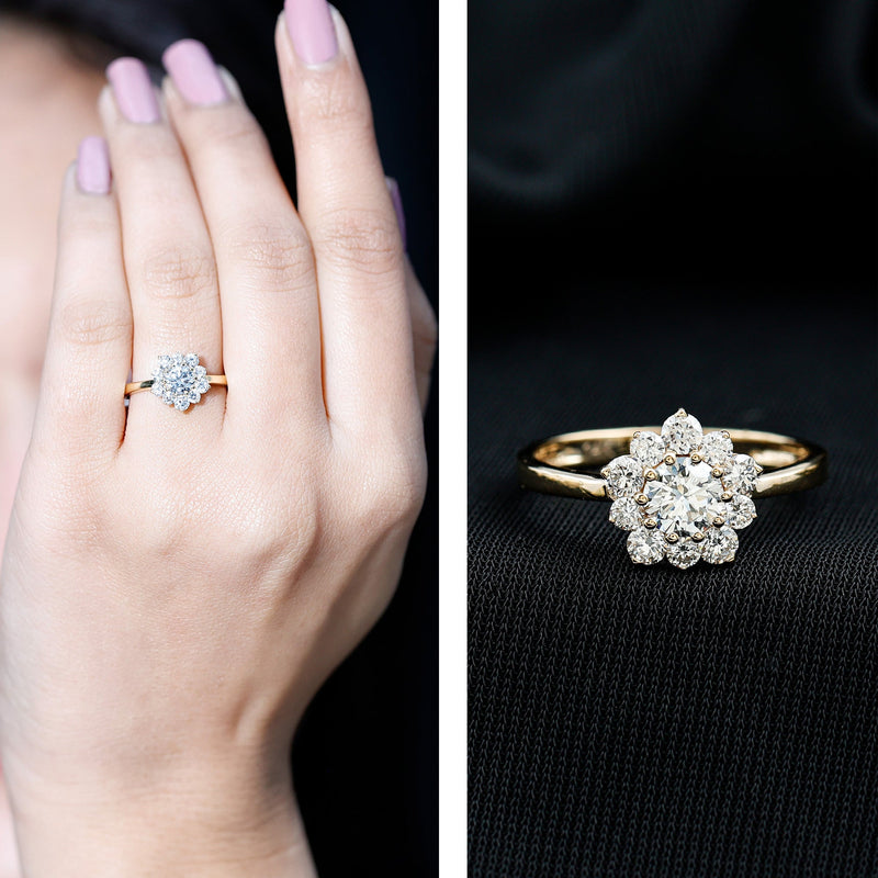 Lab-Grown Diamond Nature Engagement Ring
