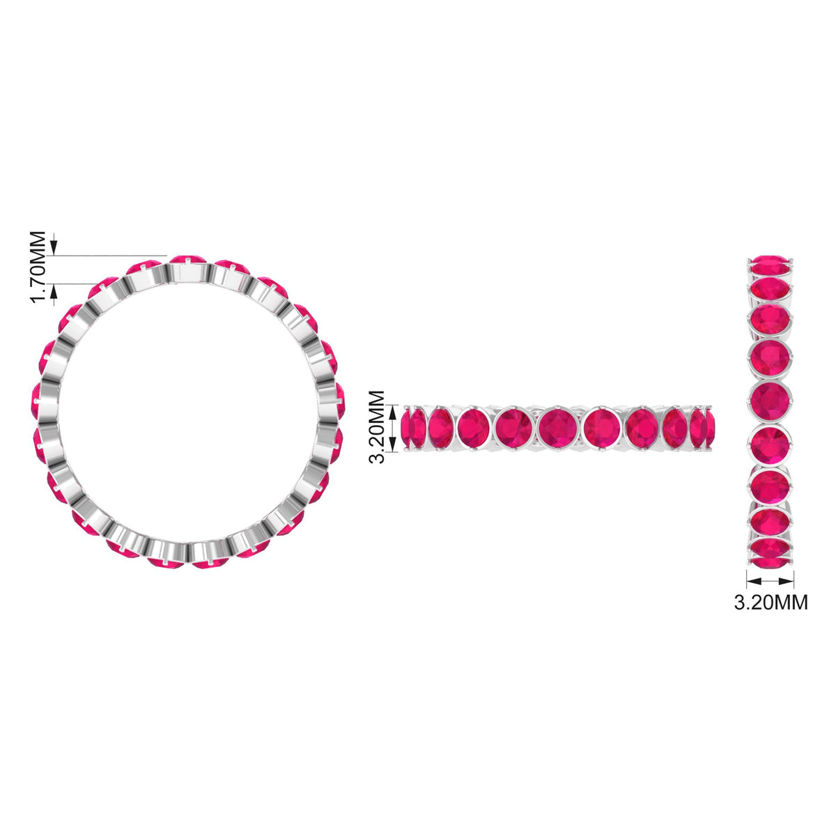 Ruby Eternity Stackable Ring