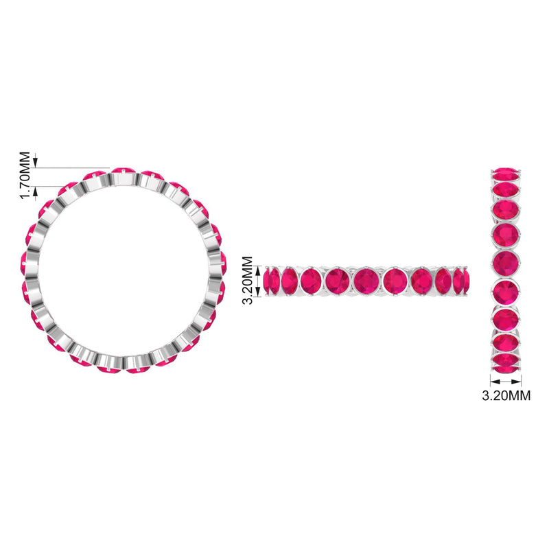 Ruby Eternity Stackable Ring