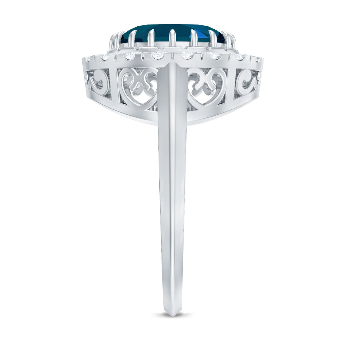 London Blue Topaz & Diamond Statement Ring