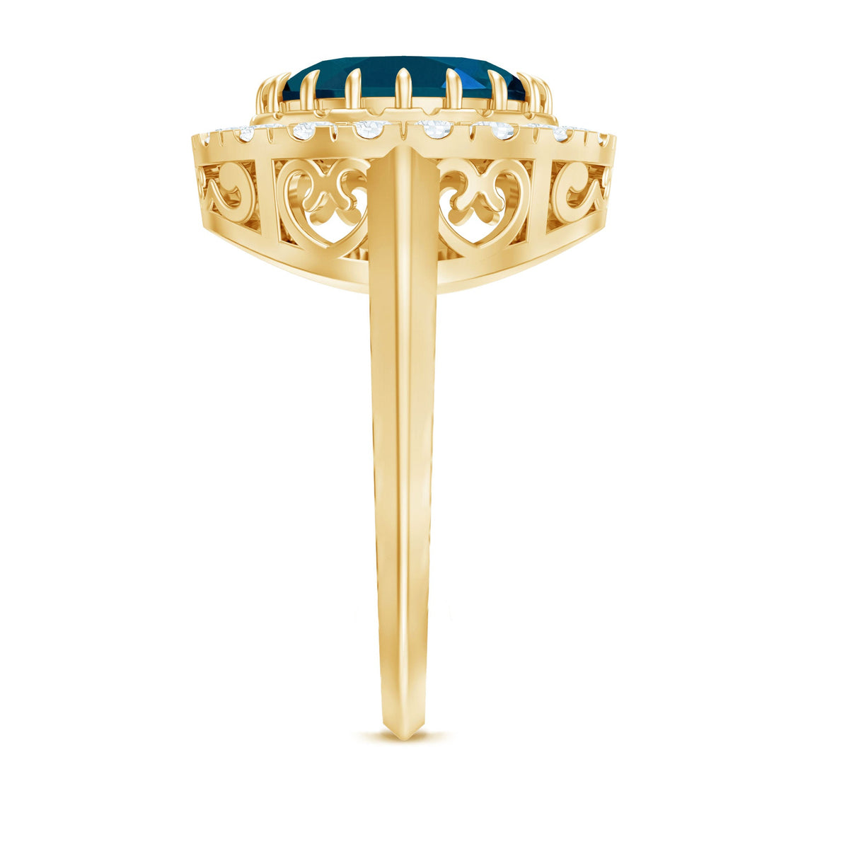 London Blue Topaz & Diamond Statement Ring