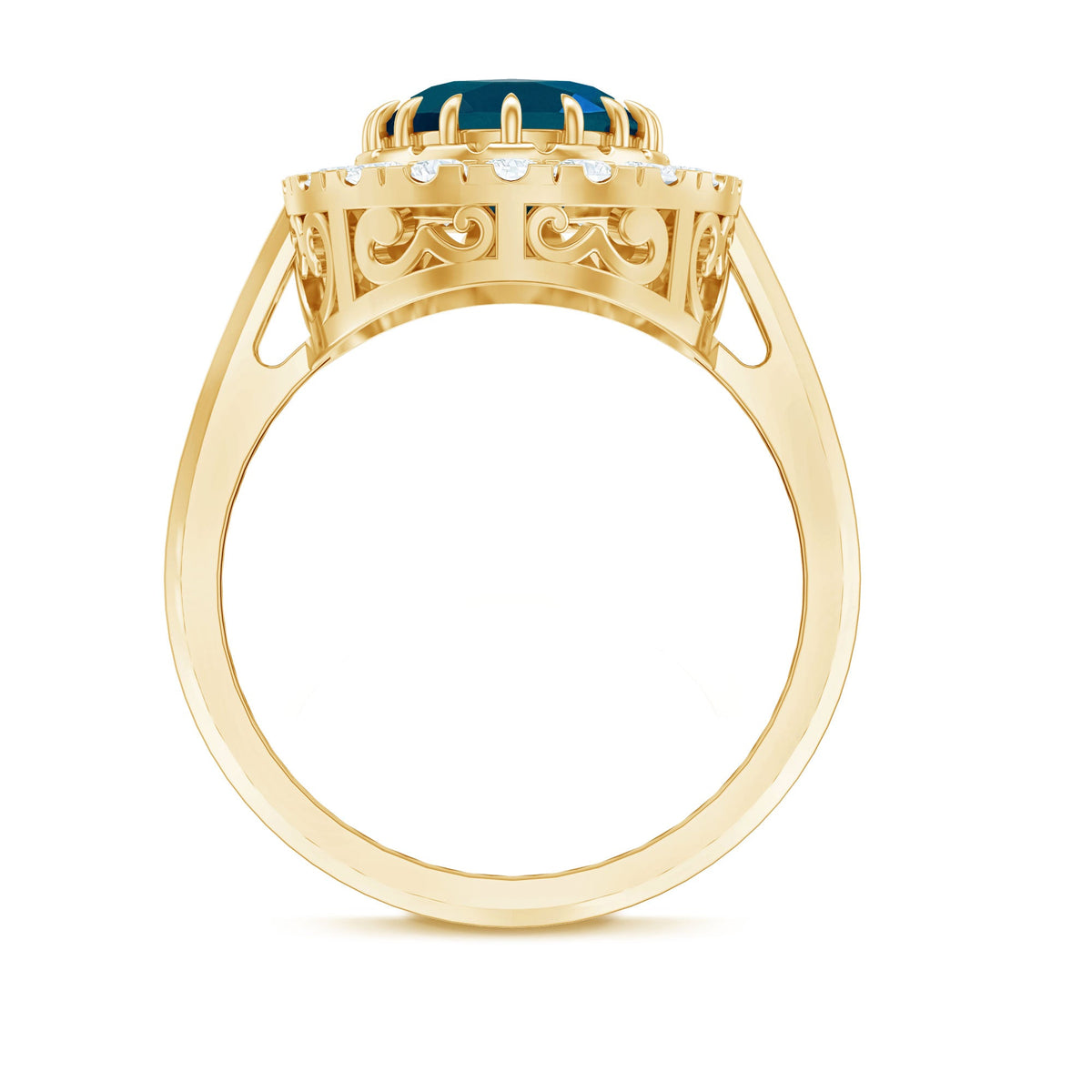 London Blue Topaz & Diamond Statement Ring