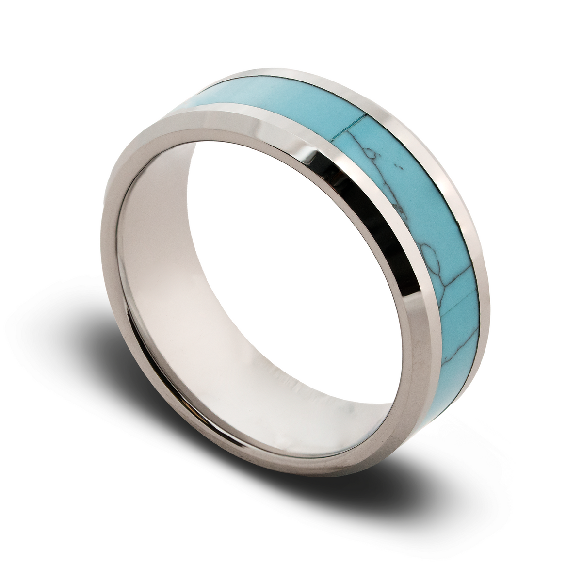 The Tortuga Turquoise Inlay Tungsten Ring