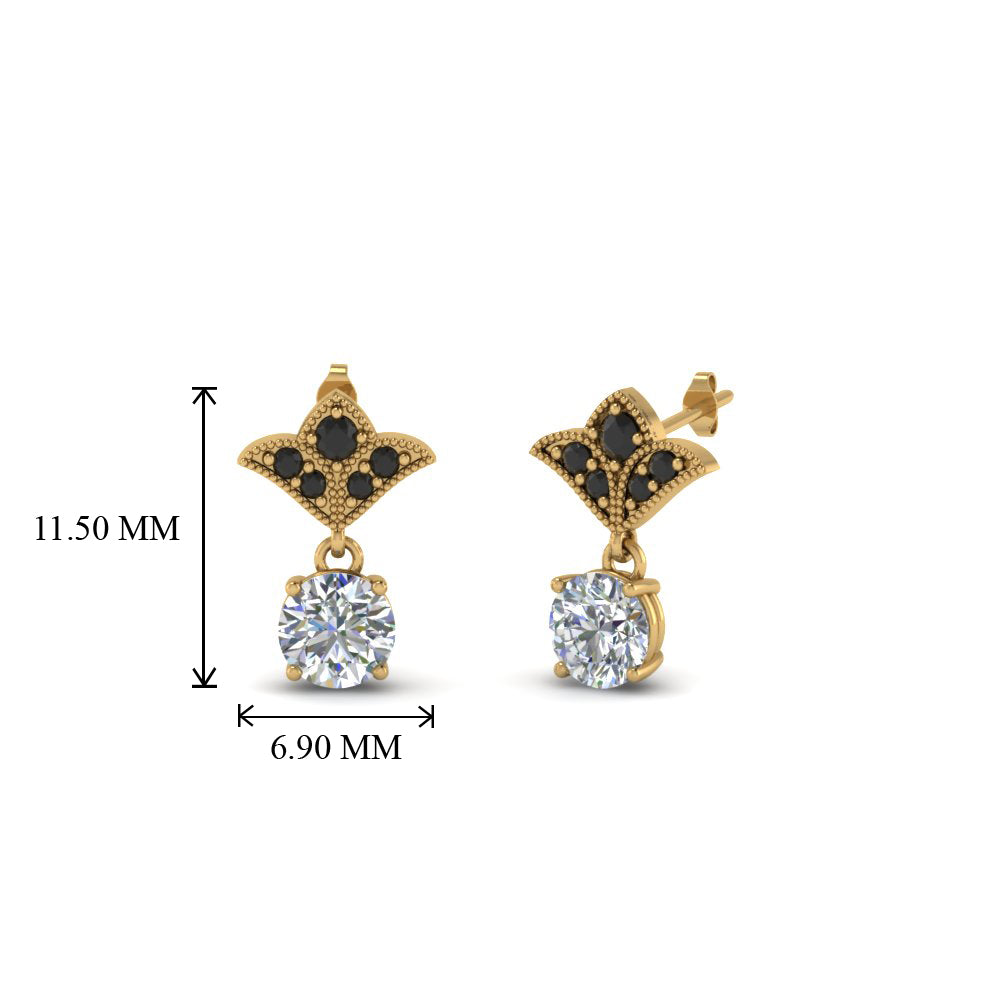 Art Deco Diamond Drop Earrings