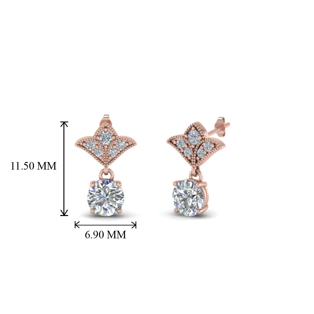 Art Deco Diamond Drop Earrings