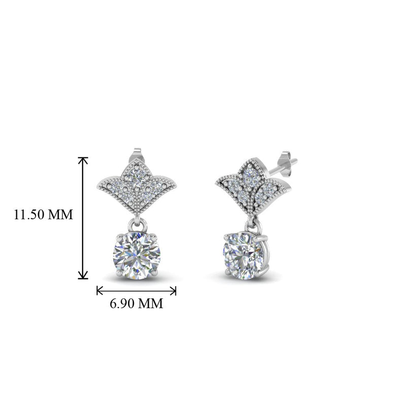 Art Deco Diamond Drop Earrings