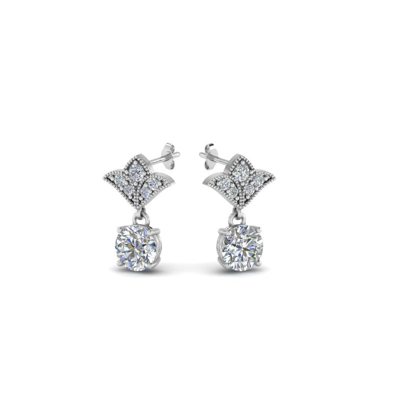 Art Deco Diamond Drop Earrings