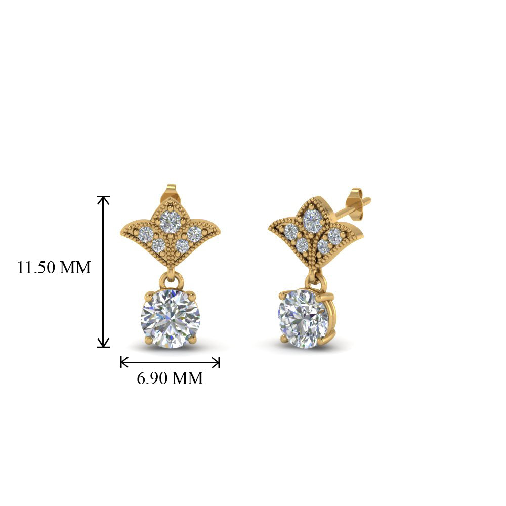 Art Deco Diamond Drop Earrings