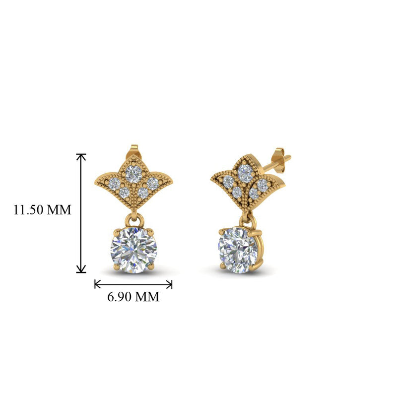 Art Deco Diamond Drop Earrings