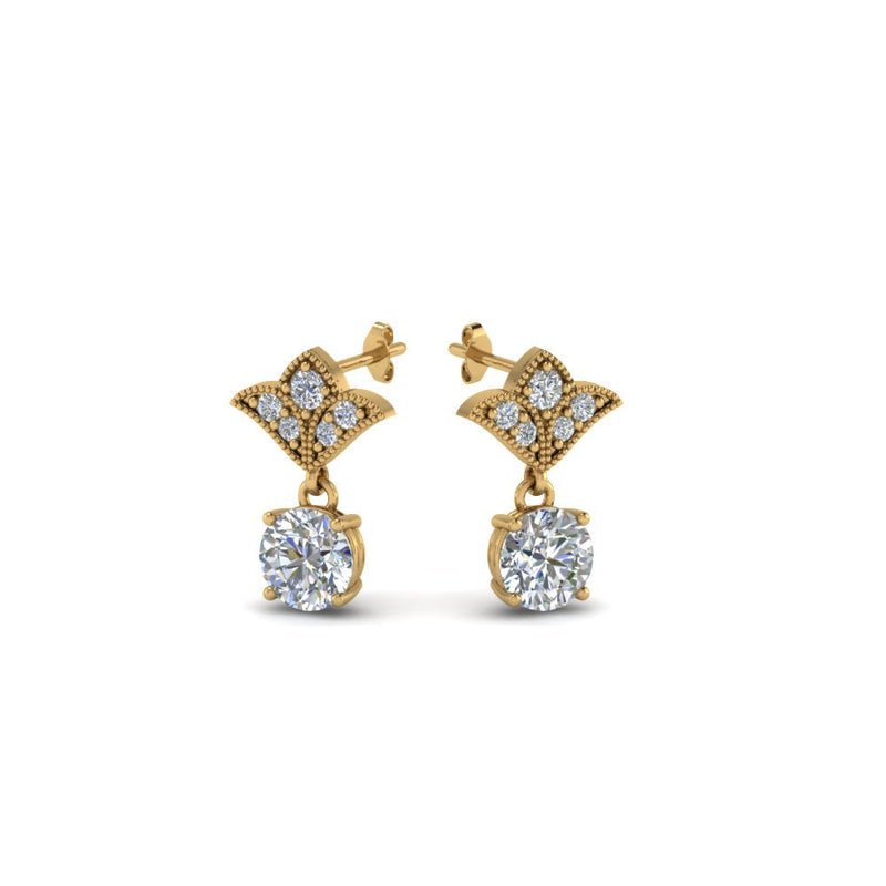 Art Deco Diamond Drop Earrings