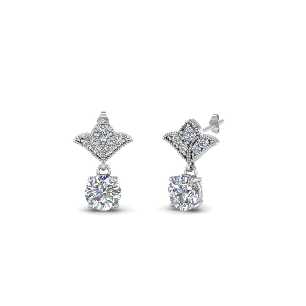 Art Deco Diamond Drop Earrings