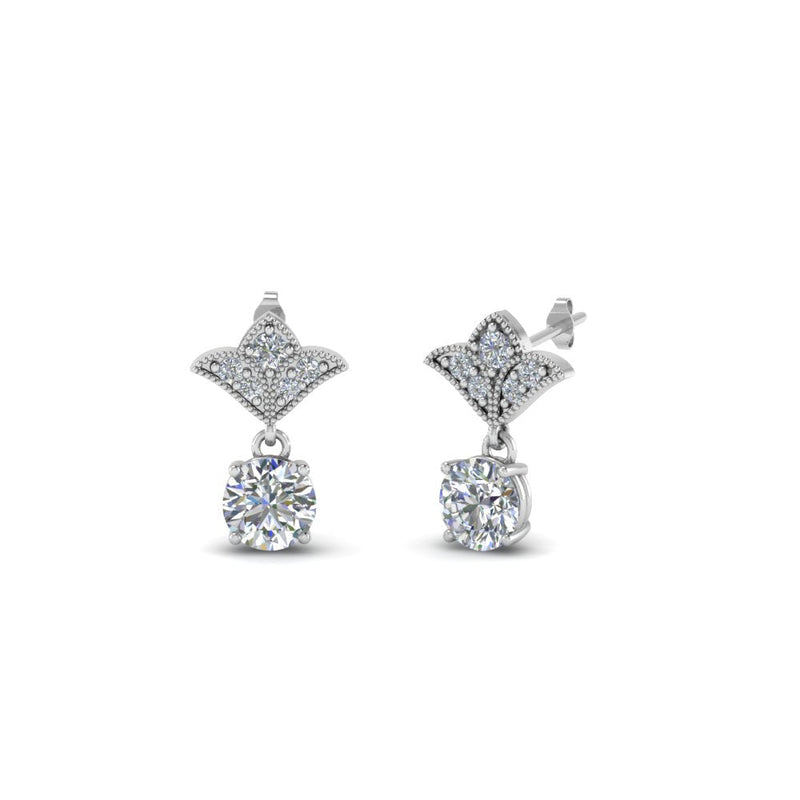 Art Deco Diamond Drop Earrings