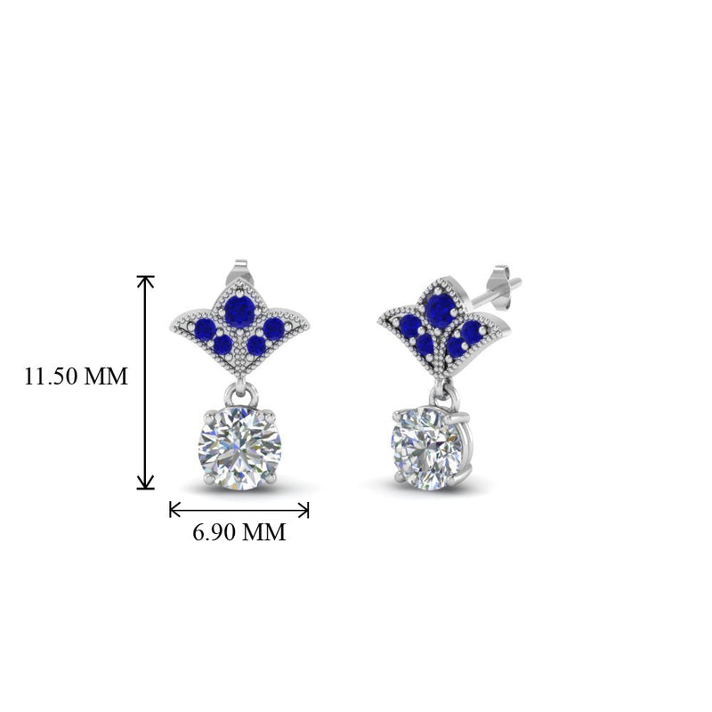 Art Deco Diamond Drop Earrings