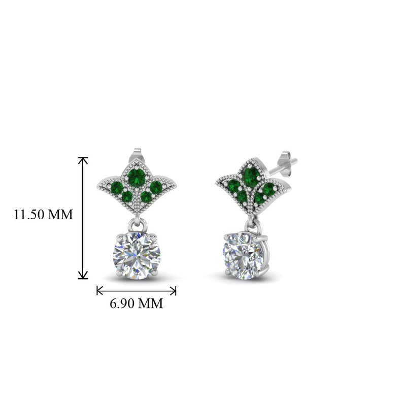Art Deco Diamond Drop Earrings