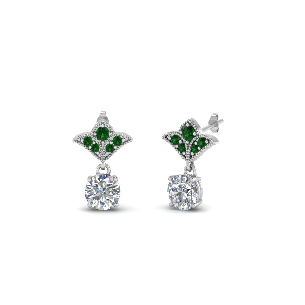 Art Deco Diamond Drop Earrings