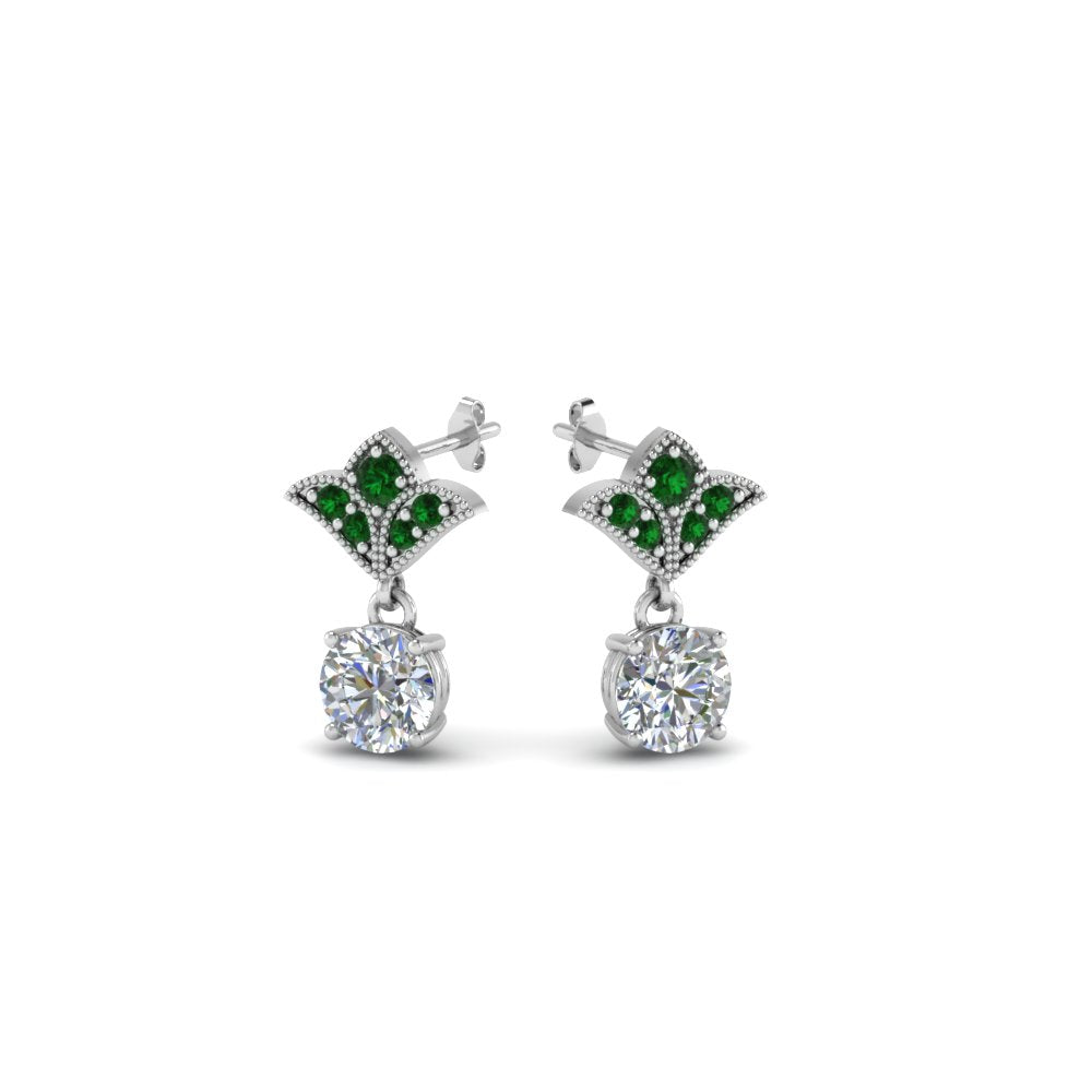 Art Deco Diamond Drop Earrings