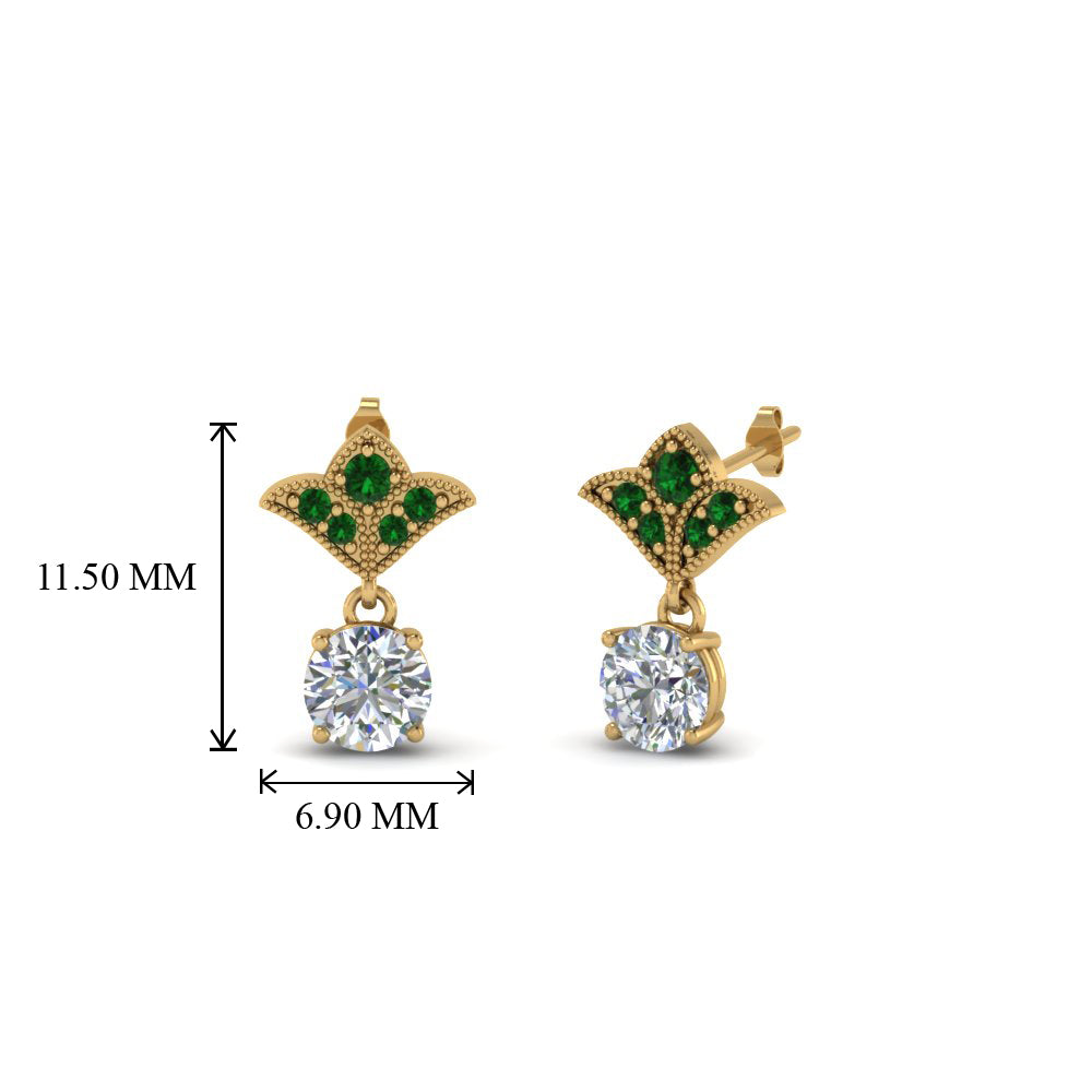 Art Deco Diamond Drop Earrings