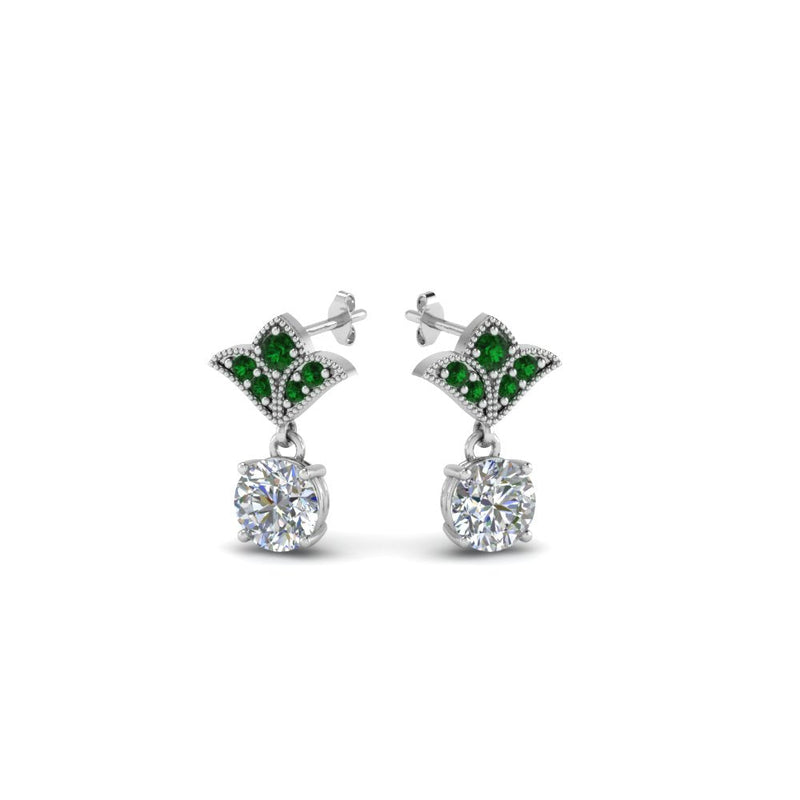 Art Deco Diamond Drop Earrings