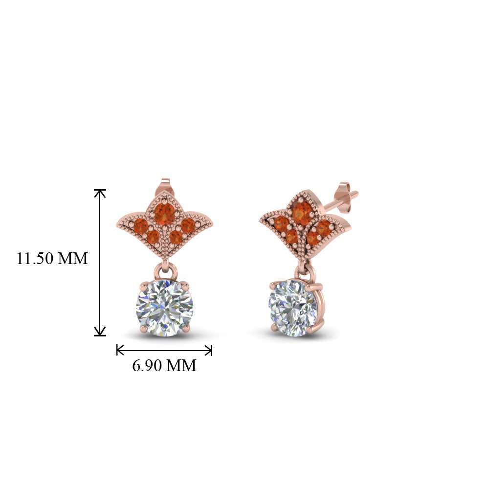 Art Deco Diamond Drop Earrings