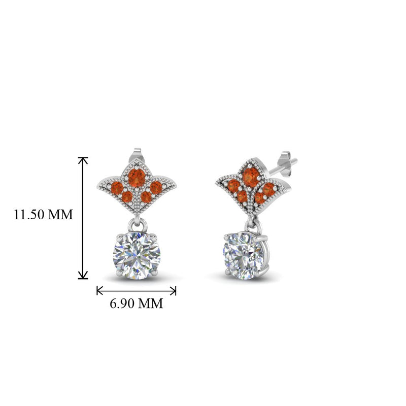 Art Deco Diamond Drop Earrings