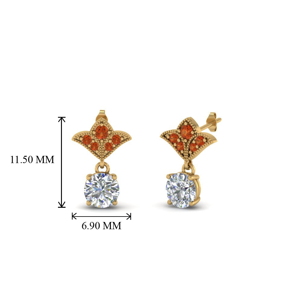 Art Deco Diamond Drop Earrings