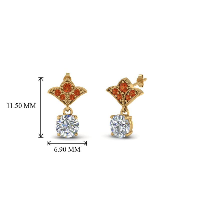 Art Deco Diamond Drop Earrings