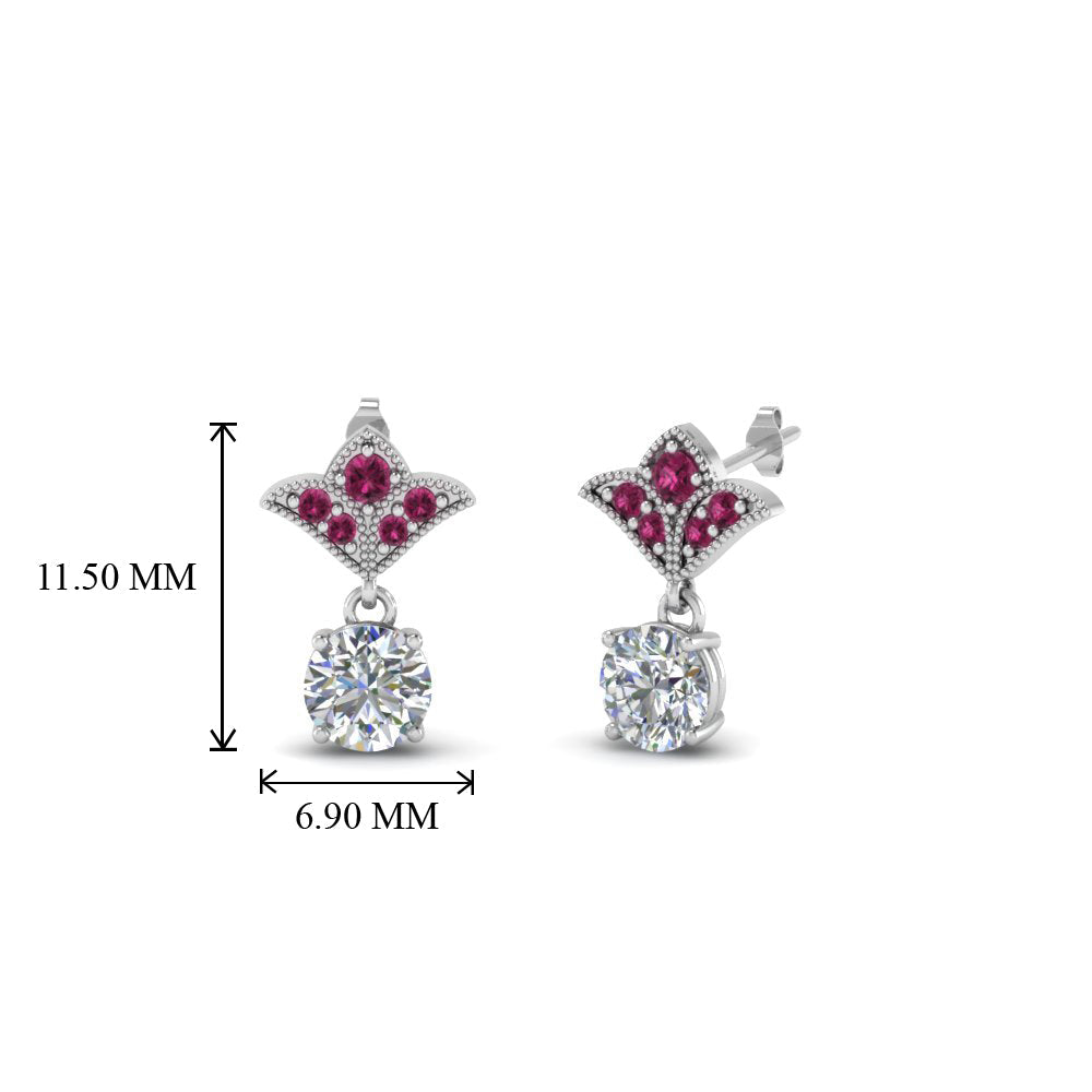 Art Deco Diamond Drop Earrings