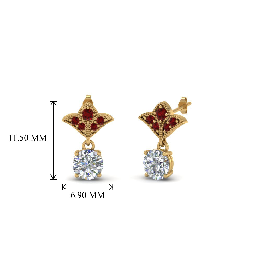 Art Deco Diamond Drop Earrings
