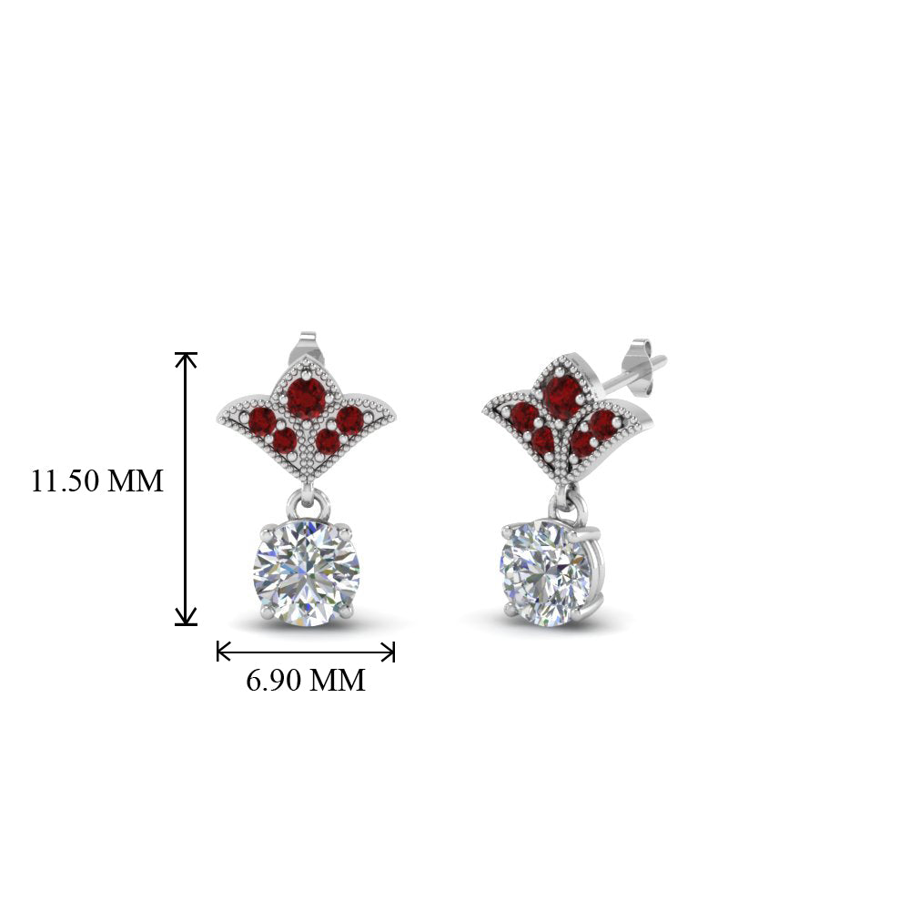 Art Deco Diamond Drop Earrings