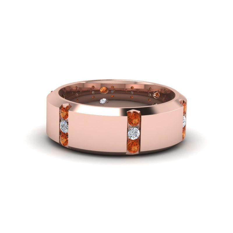 Men’s Channel-Set Three-Stone Diamond Anniversary Ring