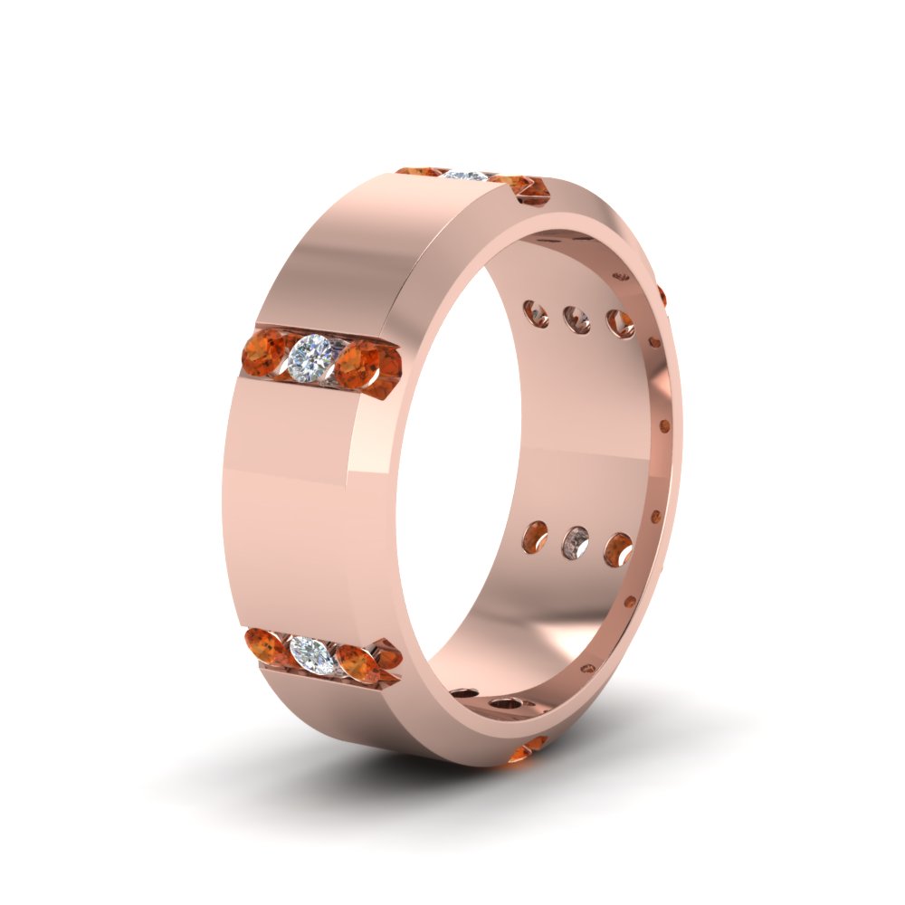 Men’s Channel-Set Three-Stone Diamond Anniversary Ring