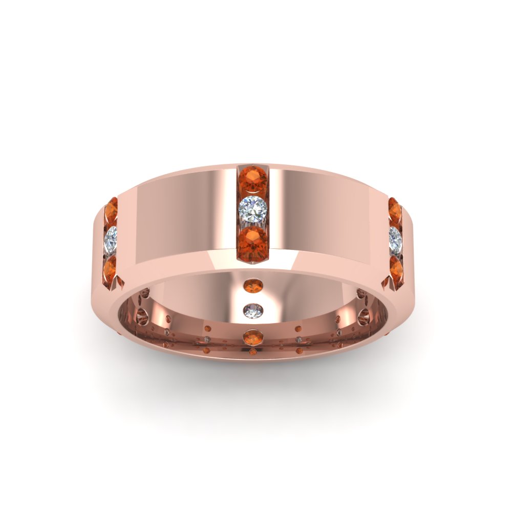 Men’s Channel-Set Three-Stone Diamond Anniversary Ring