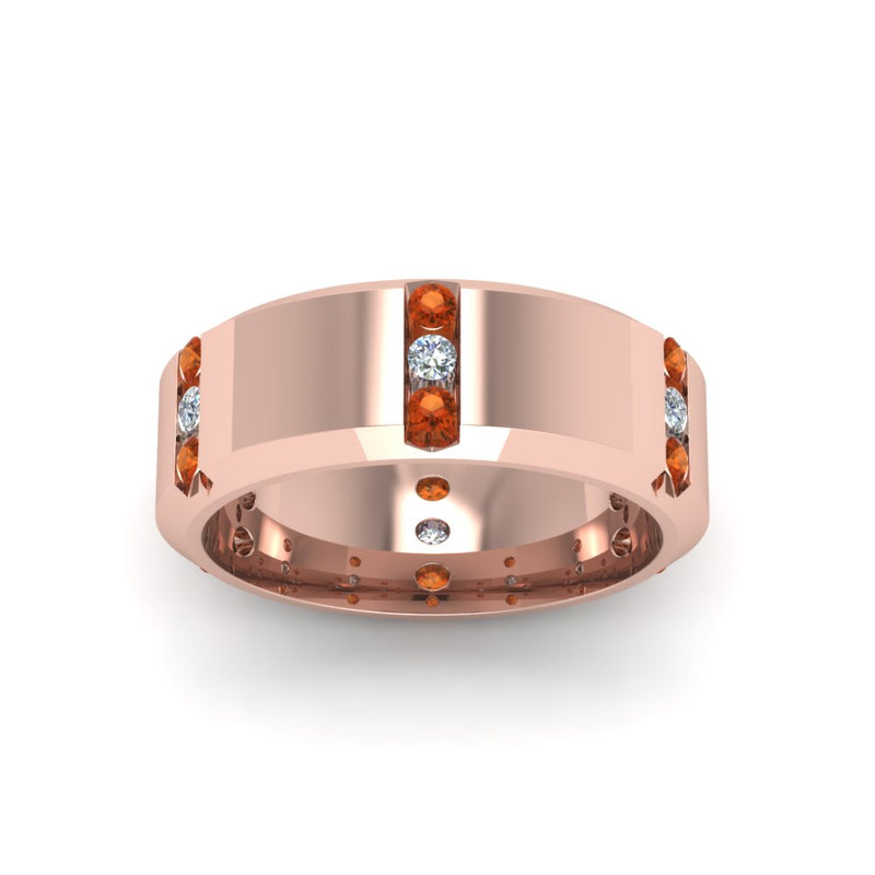 Men’s Channel-Set Three-Stone Diamond Anniversary Ring