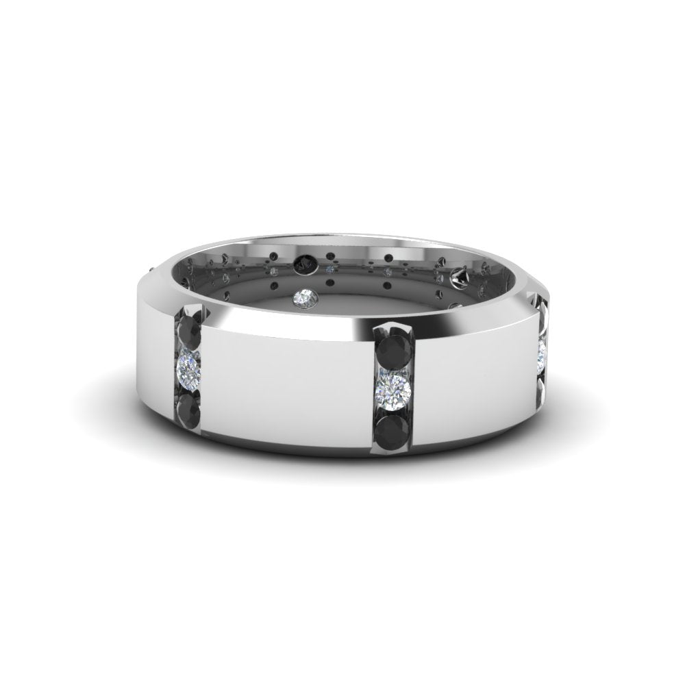 Men’s Channel-Set Three-Stone Diamond Anniversary Ring