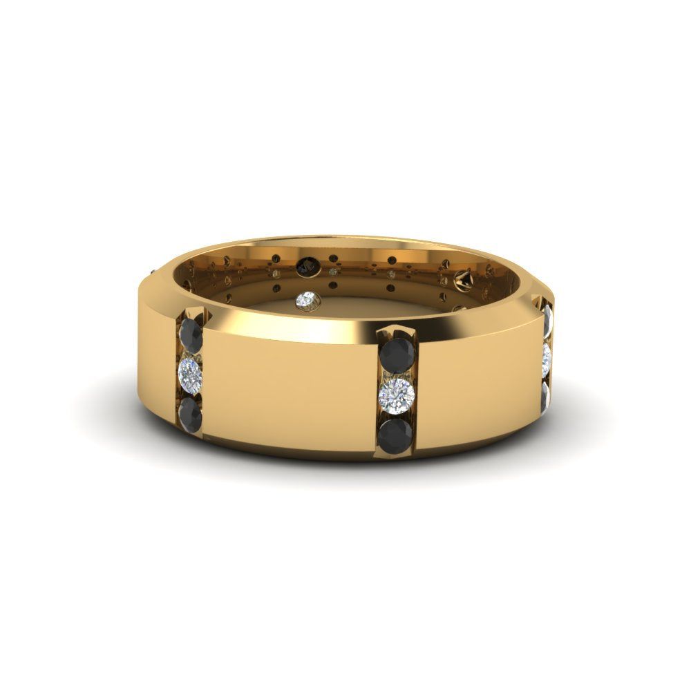 Men’s Channel-Set Three-Stone Diamond Anniversary Ring
