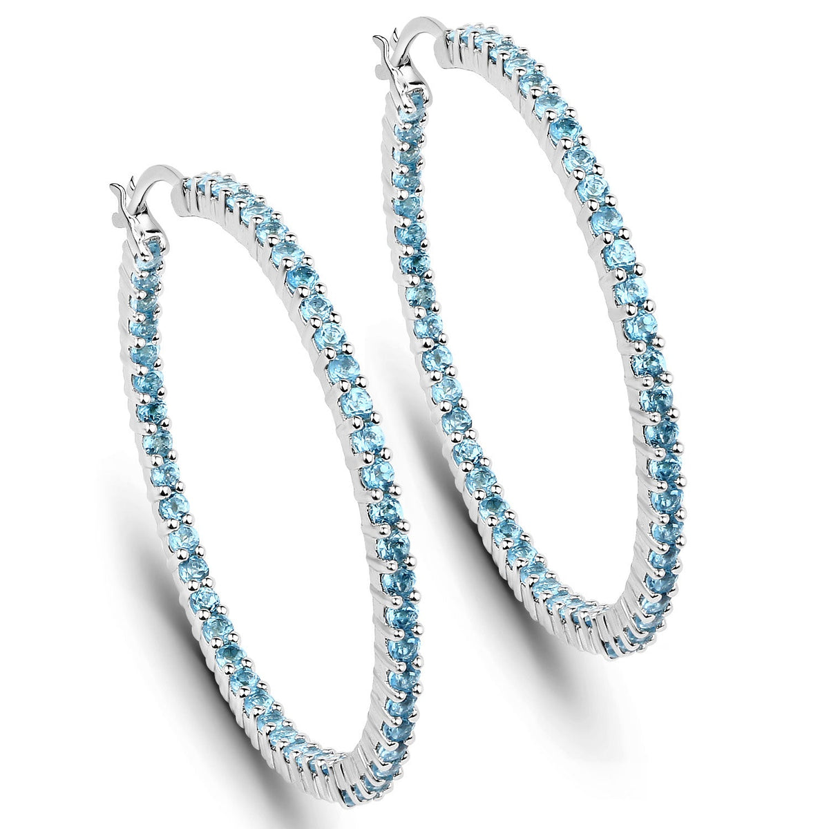Swiss Blue Topaz Sterling Silver Earrings