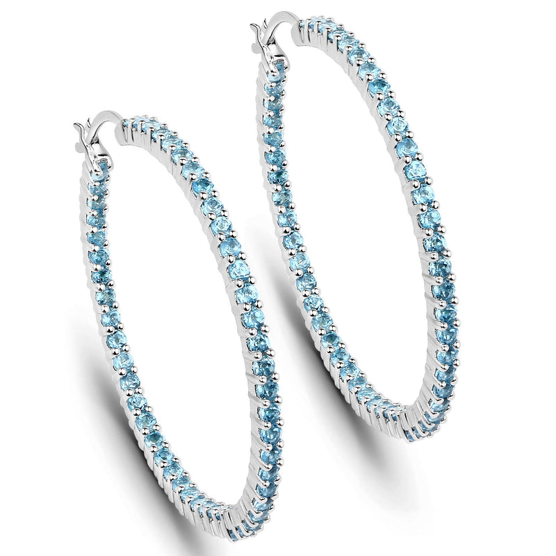 Swiss Blue Topaz Sterling Silver Earrings