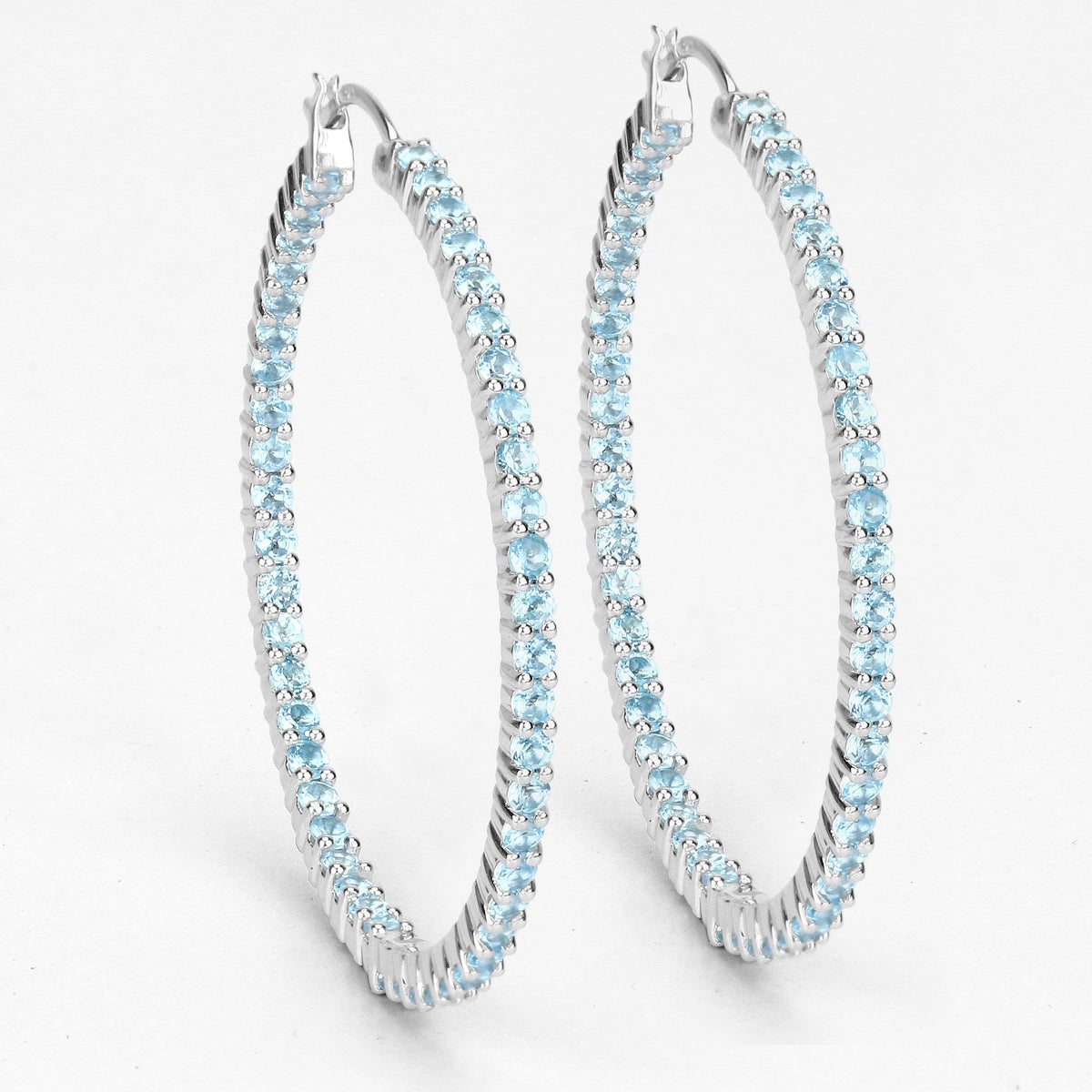Swiss Blue Topaz Sterling Silver Earrings