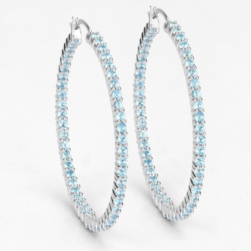 Swiss Blue Topaz Sterling Silver Earrings