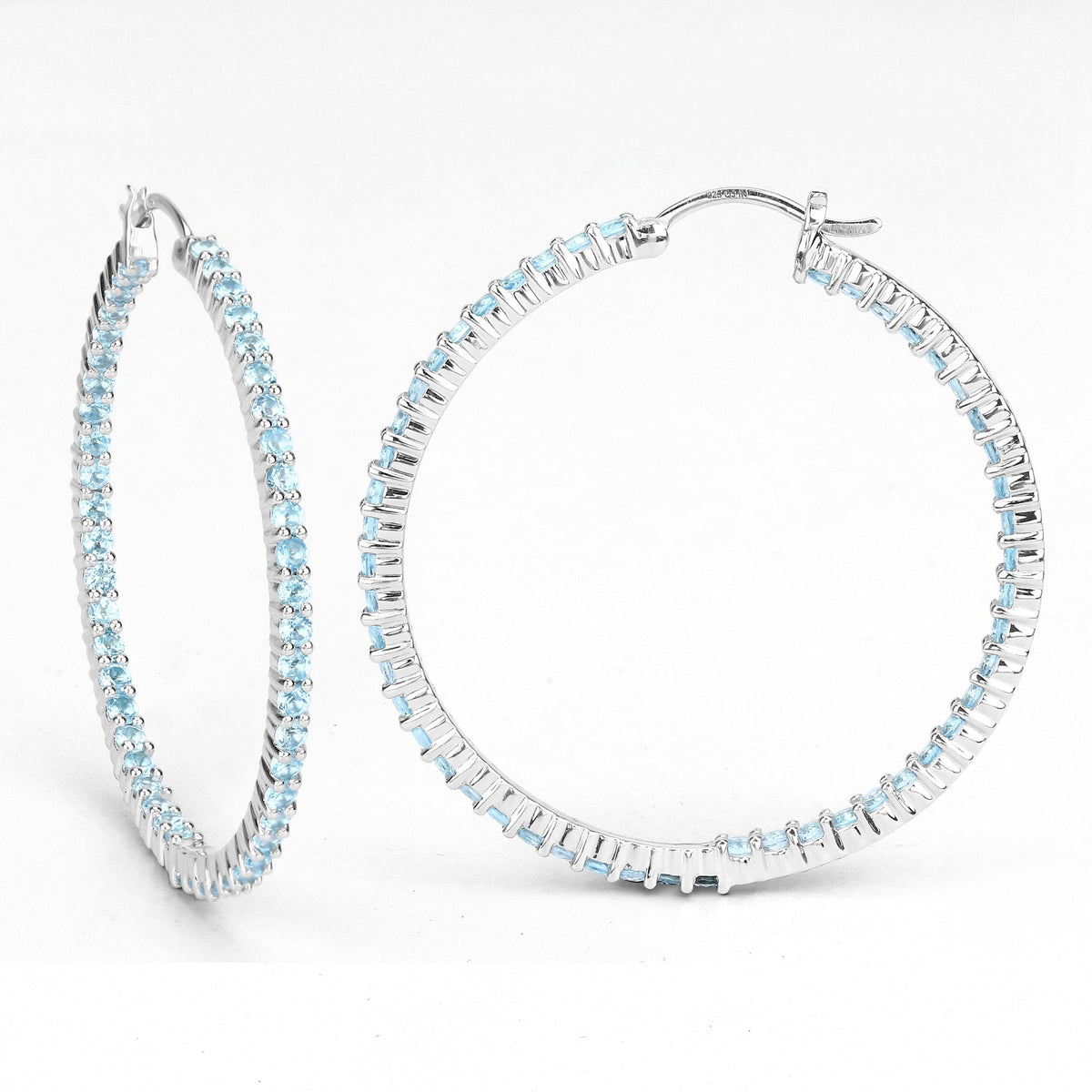 Swiss Blue Topaz Sterling Silver Earrings