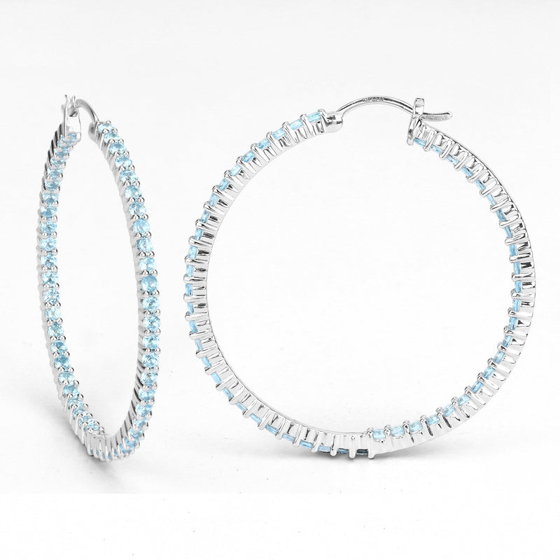 Swiss Blue Topaz Sterling Silver Earrings