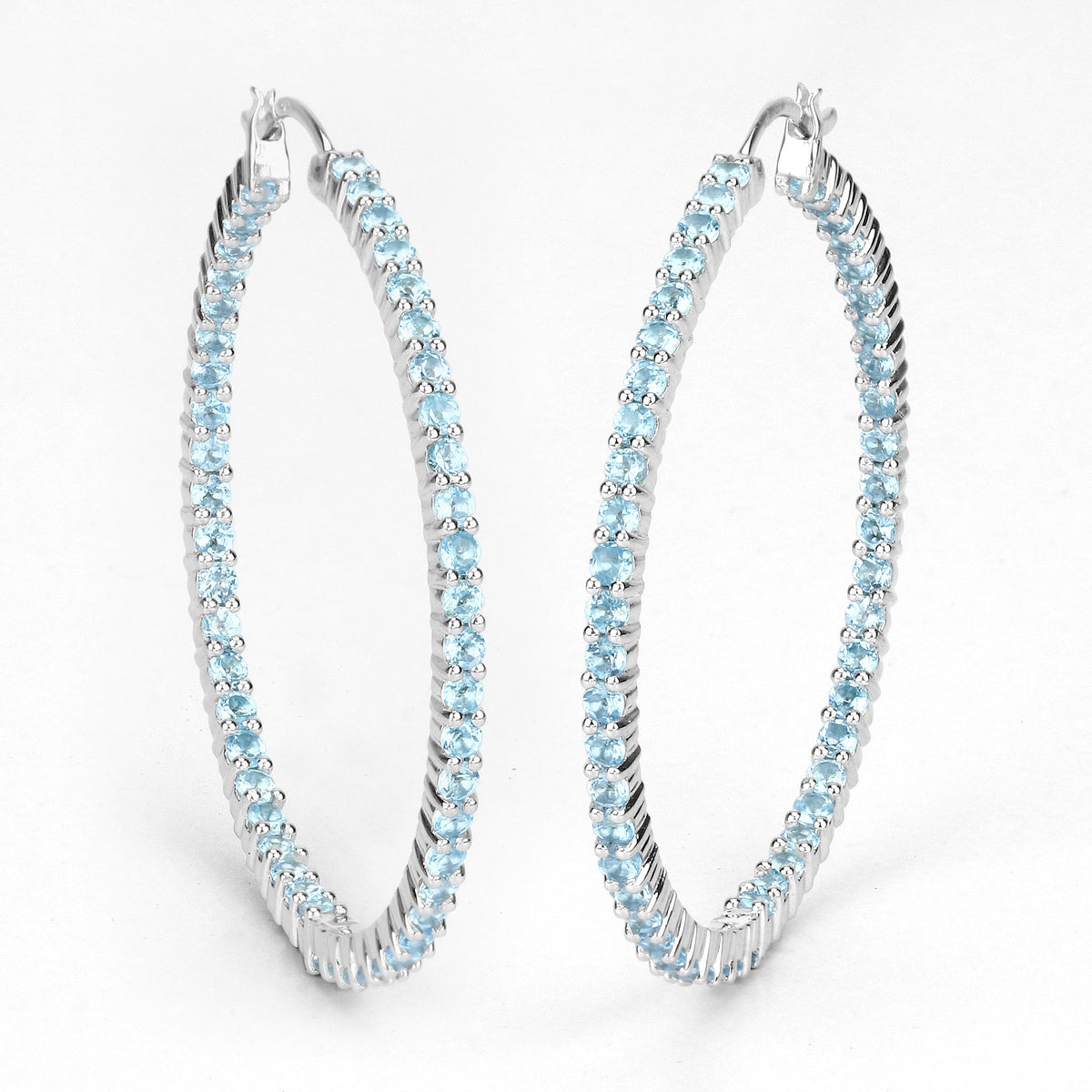 Swiss Blue Topaz Sterling Silver Earrings