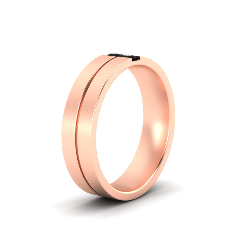 Men’s Two-Stone Channel-Set Diamond Band