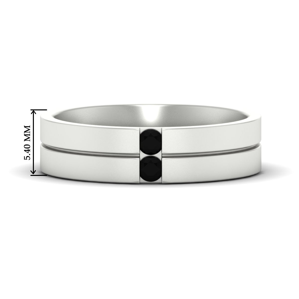 Men’s Two-Stone Channel-Set Diamond Band