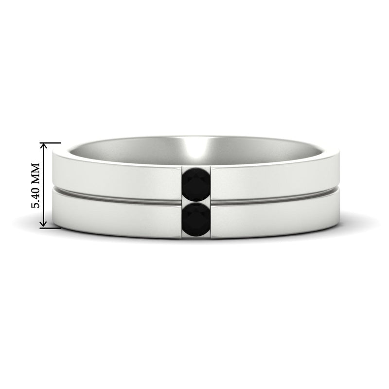 Men’s Two-Stone Channel-Set Diamond Band